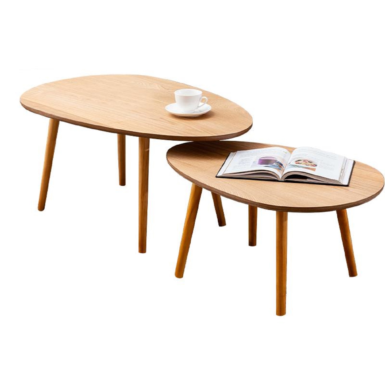 Set of 2 Coffee Table Nesting Table